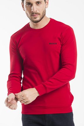 سوئیشرت زرشکی مردانه ساده Superlife - کد 31674783
