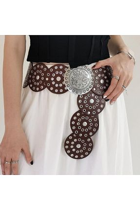 کمربند قهوه ای زنانه چرم مصنوعی METİN BARIŞ - کد 881996608