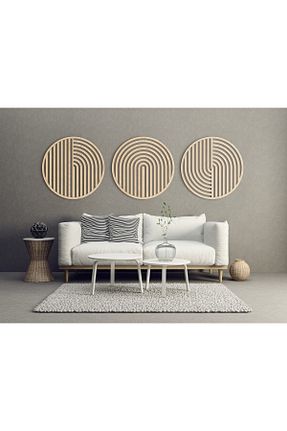 محصول دکوراسیون دیوار بژ چوب BİR LAZER - کد 881990971