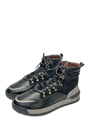 بوت / نیم بوت مشکی مردانه چرم خالص AristocratShoes - کد 882009666
