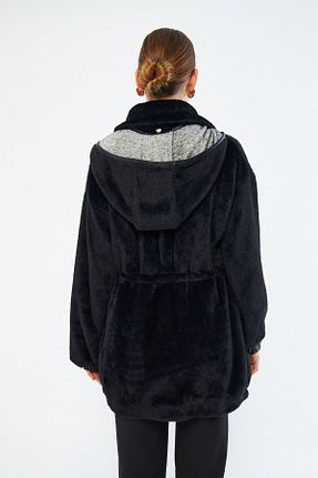 کاپشن مشکی زنانه رگولار Mizalle - کد 882049008
