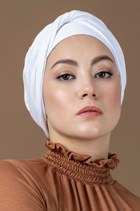 روسری سفید پنبه ای Vera - کد 650293874