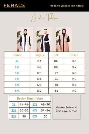 جلیقه سایز بزرگ مشکی زنانه سایز بزرگ Ferace - کد 682883427