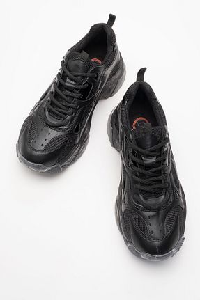 کفش اسنیکر مشکی زنانه بند دار luvishoes - کد 882053745