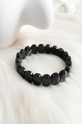 دستبند جواهر مشکی زنانه سنگ طبیعی Yuppide - کد 882055643