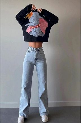 شلوار آبی زنانه الاستین BEES JEANS - کد 882053418