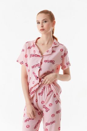 ست لباس راحتی نارنجی زنانه چاپی Barbie - کد 882058069