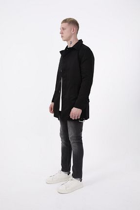 ترنچکت مشکی مردانه پلی استر Rocqerx - کد 882086058