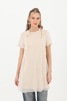 تونیک بژ زنانه بافتنی Puane - کد 882050341