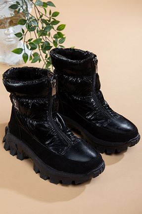 بوت برفی مشکی بچه گانه پارچه ای uway - کد 882105697