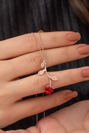 گردنبند نقره صورتی زنانه 925 عیار NEREZE - کد 36961699