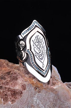 انگشتر نقره طوسی مردانه زیرکن vevasilver - کد 882175229