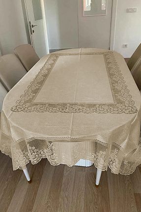 رومیزی قهوه ای پلی استر Çt Çeyizci Tekstil - کد 882173233
