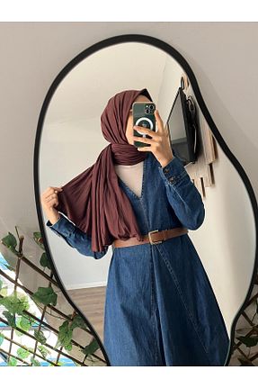 شال قهوه ای زنانه ویسکون Merwiss - کد 882179618