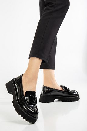 کفش کژوال مشکی زنانه چرم لاکی ESPEDA - کد 882178100