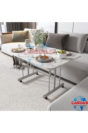 میز جلو مبلی سفید چوب Teknor - کد 882231087