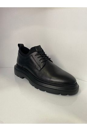 کفش کژوال مشکی مردانه چرم خالص TAŞKINÖZ AYAKKABI - کد 882250064