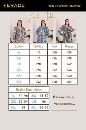 لباس سایز بزرگ مشکی زنانه ویسکون Ferace - کد 837768482