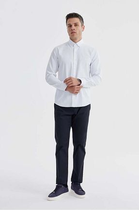 پیراهن سفید مردانه اسلیم فیت Jakamen - کد 882244493