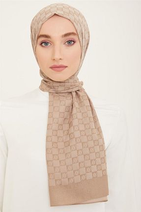 شال بژ زنانه پلی استر Armine - کد 873910256