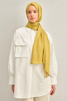شال زرد زنانه پنبه ای Armine - کد 864998189
