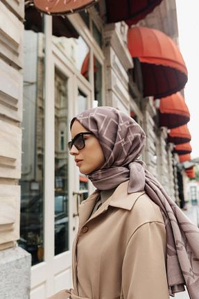 شال قهوه ای زنانه ابریشم Armine - کد 882856305