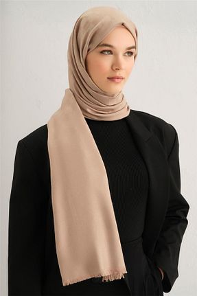 شال بژ زنانه ابریشم Armine - کد 882275179