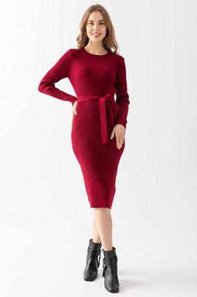 لباس زرشکی زنانه تریکو Irmak Kerekli - کد 793641966