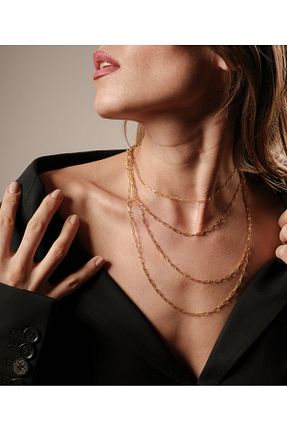 گردنبند طلا سبز زنانه 14 عیار Başbuğ Mücevher - کد 882283539