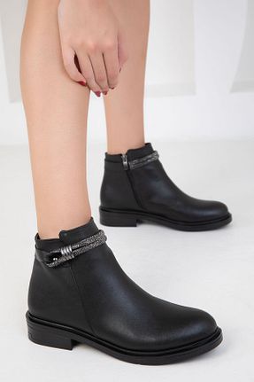 بوت / نیم بوت مشکی زنانه چرم مصنوعی SOHO - کد 855166626