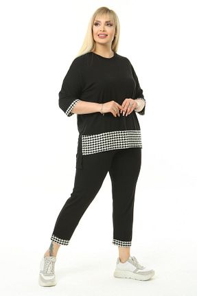 ست بالاتنه و پائین تنه مشکی زنانه بافت HERAXL - کد 248415748