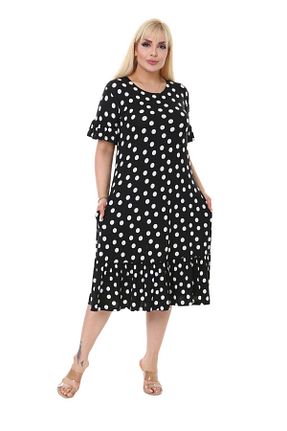 لباس سایز بزرگ مشکی زنانه ویسکون MELSAY - کد 679842094