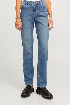 شلوار جین آبی زنانه پاچه تنگ Jack & Jones - کد 880048216