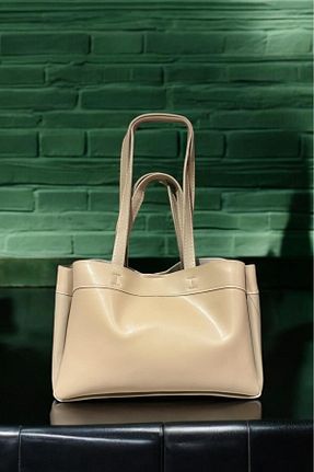 کیف دوشی بژ زنانه چرم مصنوعی Melissa Boutique - کد 880025466