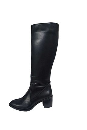 چکمه مشکی زنانه چرم مصنوعی Bereket Kundura - کد 880049931