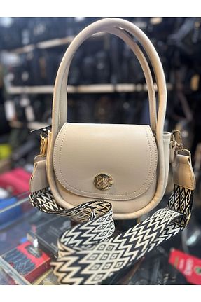 کیف دوشی بژ زنانه چرم مصنوعی Genel Markalar - کد 880867864