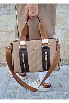 کیف دوشی قهوه ای زنانه چرم مصنوعی Just Polo - کد 848926251