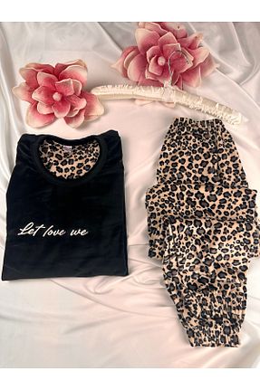 ست لباس راحتی مشکی زنانه ساده DüşDükkanım HomeWears - کد 880146010