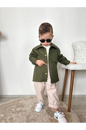 ست بالاتنه و پائین تنه سبز بچه گانه بافتنی favorimkids - کد 880174373