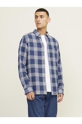 پیراهن آبی مردانه رگولار Jack & Jones - کد 880178518