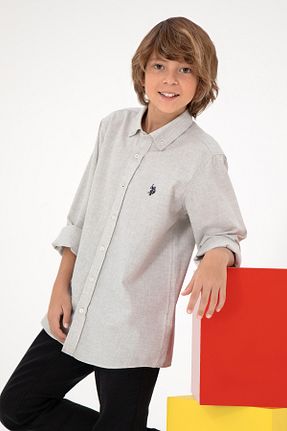 پیراهن بژ بچه گانه یقه پیراهنی U.S. Polo Assn. - کد 862509872