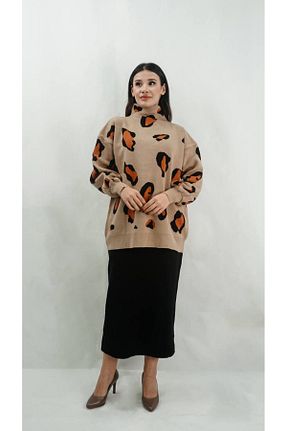 ست بالاتنه و پائین تنه حجاب قهوه ای زنانه رگولار Mintaş - کد 880185465