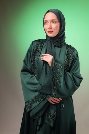 کلاه و ابایا سبز زنانه پلی استر HARİKA WEAR - کد 828060762