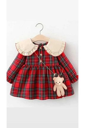 لباس قرمز بچه گانه بافتنی zeynoshkids - کد 880202428