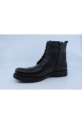 بوت / نیم بوت مشکی مردانه چرم خالص Papuccu - کد 880204390