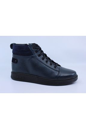 بوت / نیم بوت سرمه ای مردانه پاشنه کوتاه (1 - 4 سانتی متر) Papuccu - کد 880204488