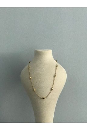 گردنبند استیل ( فولاد ) طلائی زنانه استیل (فولاد) MODA - کد 870887528