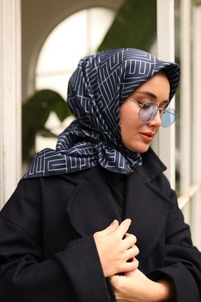 روسری سرمه ای İpek Tivil Silk Home - کد 880237906