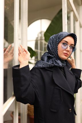 روسری سرمه ای İpek Tivil Silk Home - کد 880237906