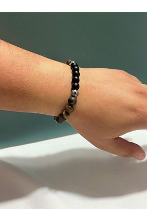 دستبند جواهر مشکی زنانه سنگ طبیعی DOĞAL TAŞ CENNETİ - کد 880248952